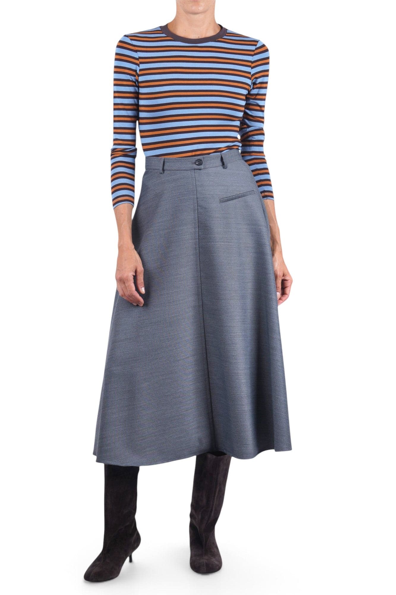 NIU  - T-shirt - 480649 - Azzurro/Ruggine - 2