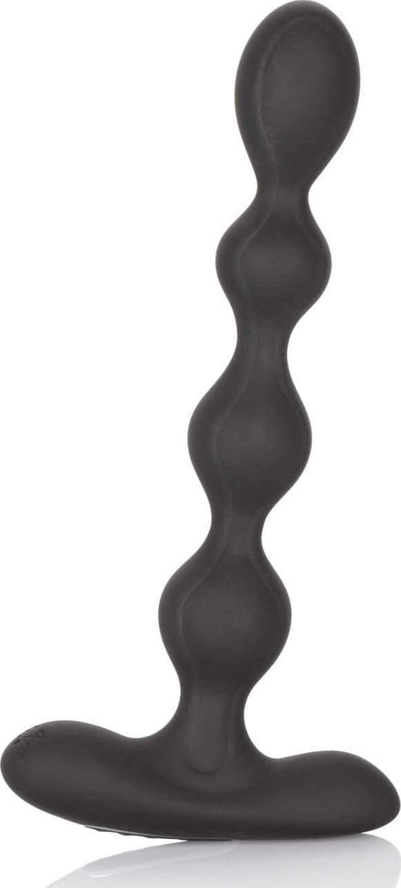 Plug anale Eclipse 16 cm flessibile a perle  12 funzioni silicone nero USB - 5