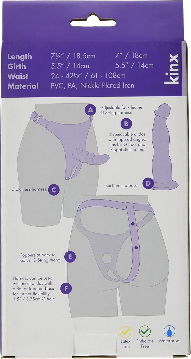 Me You Us Double Tip Strap On 2 Dildo 18/18,5 cm Imbracatura Regolabile - 4