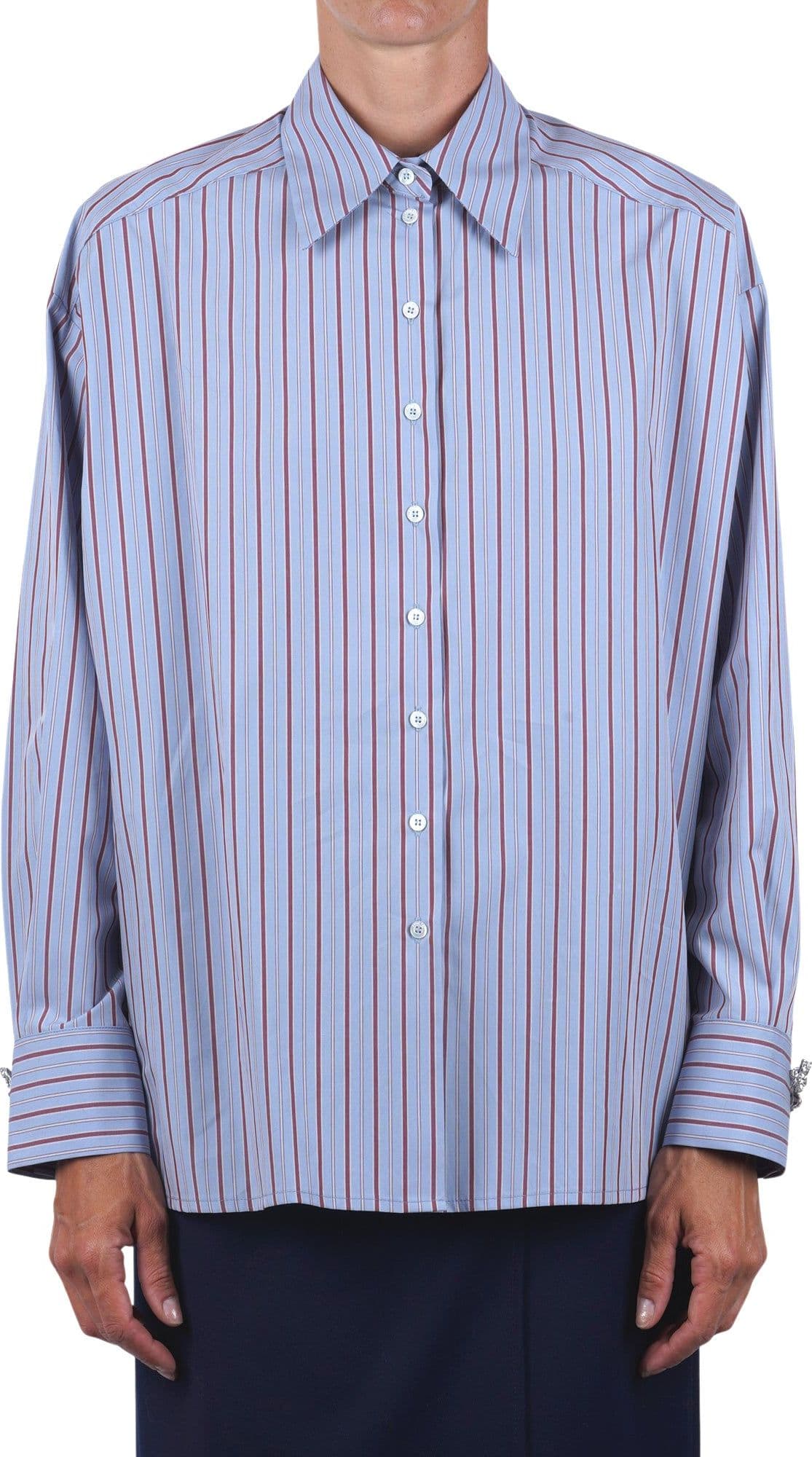 OTTOD'AME Ottod'ame - Camicia - 480363 - Azzurro/Rosso - 3