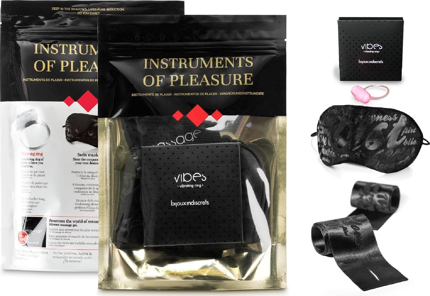 Kit Set BDSM Maschera + Manette + ring idea regalo ideale per neofiti  fetish