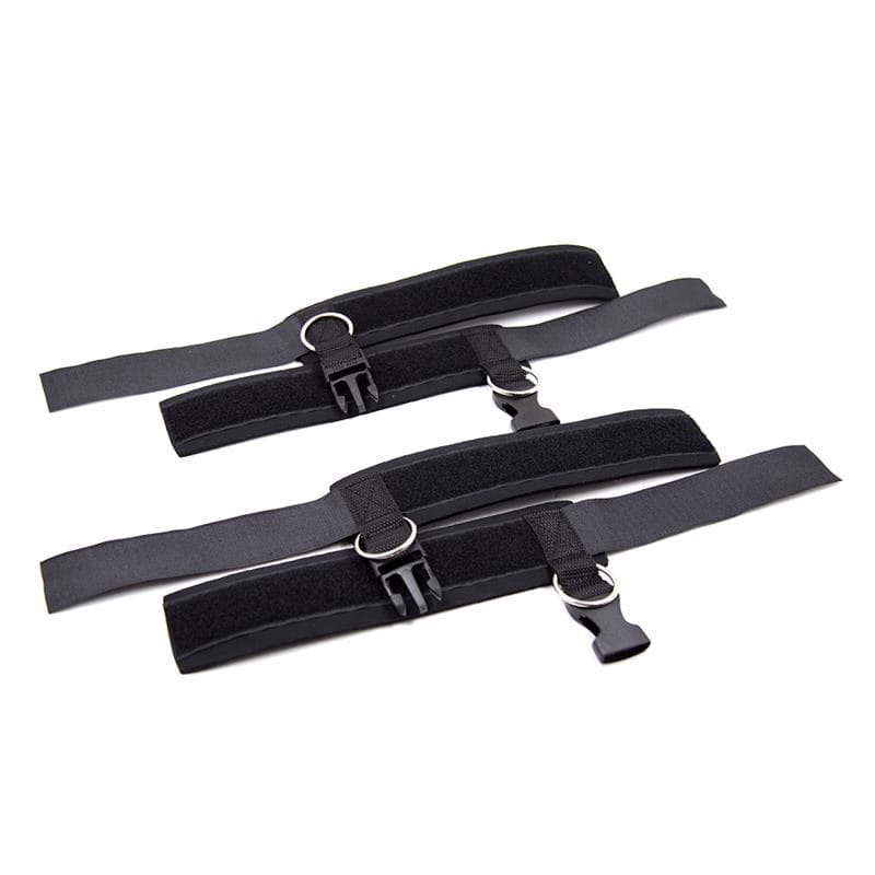 LateToBed BDSM Ankle Cuffs Cavigliere Neoprene Velcro Regolabili Nero - 7