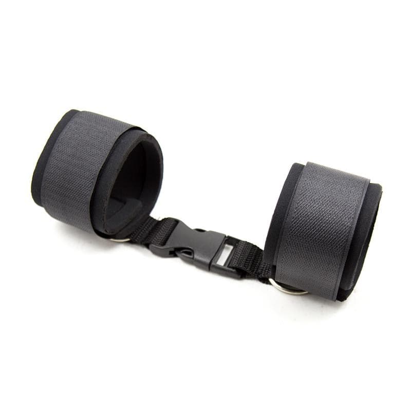 LateToBed BDSM Ankle Cuffs Cavigliere Neoprene Velcro Regolabili Nero - 8