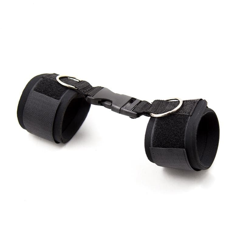 LateToBed BDSM Ankle Cuffs Cavigliere Neoprene Velcro Regolabili Nero - 9