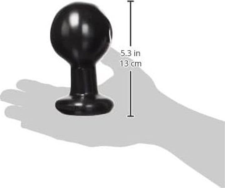 Doc Johnson Round Butt Plug Small Nero PVC 9 cm circa  USA plug anale a palla - 2