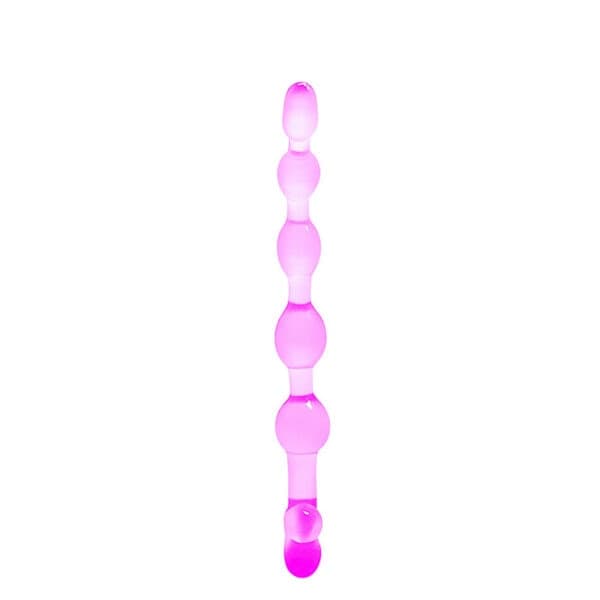 Plug anale 20 CM progressivo sonda flessibile stimolante rosa Bendy Twist ano - 4