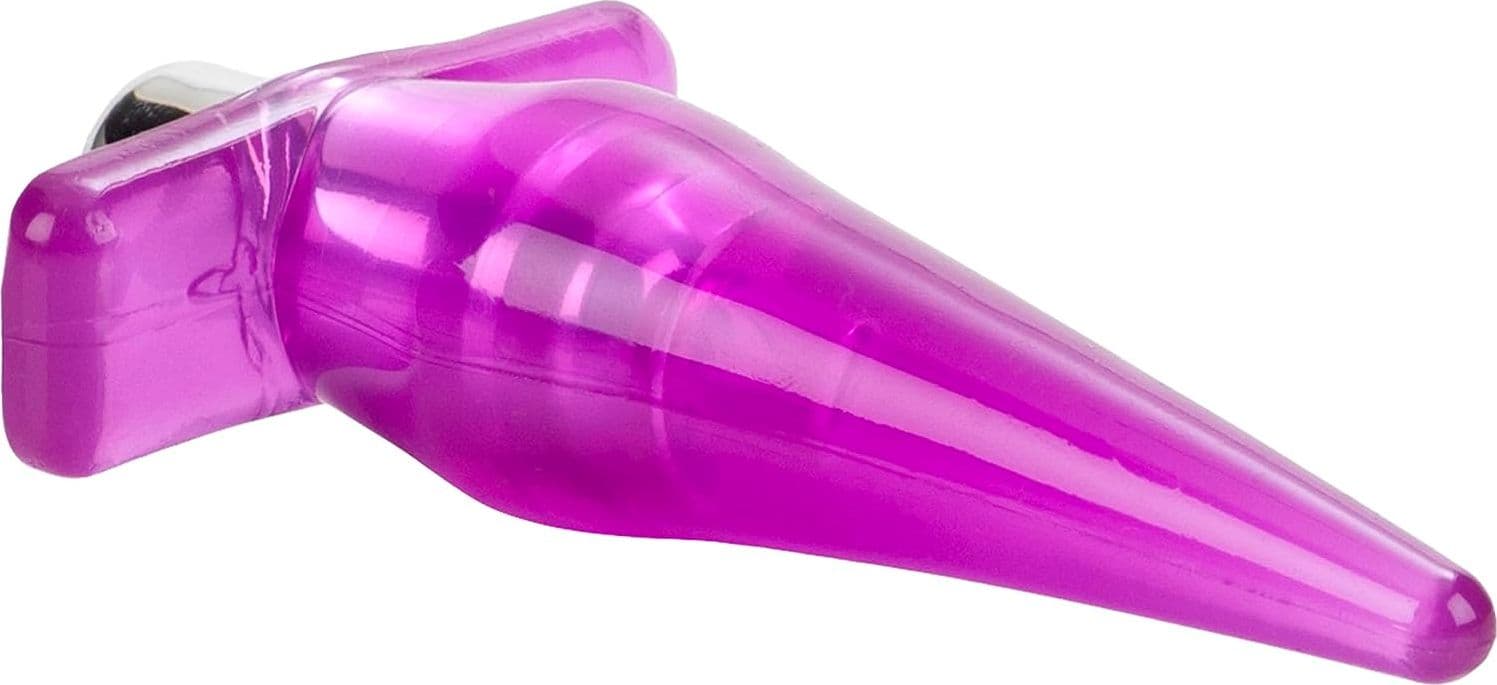 Plug anale vibrante 12 / 10 cm viola Vibro Tease waterproof vibrazioni 10 x USB - 2