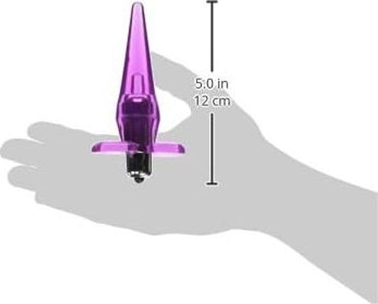 Plug anale vibrante 12 / 10 cm viola Vibro Tease waterproof vibrazioni 10 x USB - 4
