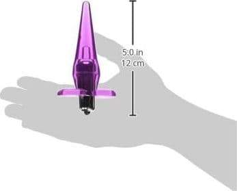 Plug anale vibrante 12 / 10 cm viola Vibro Tease waterproof vibrazioni 10 x USB - 4