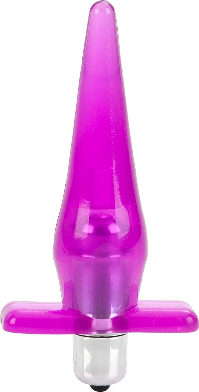 Plug anale vibrante 12 / 10 cm viola Vibro Tease waterproof vibrazioni 10 x USB - 7