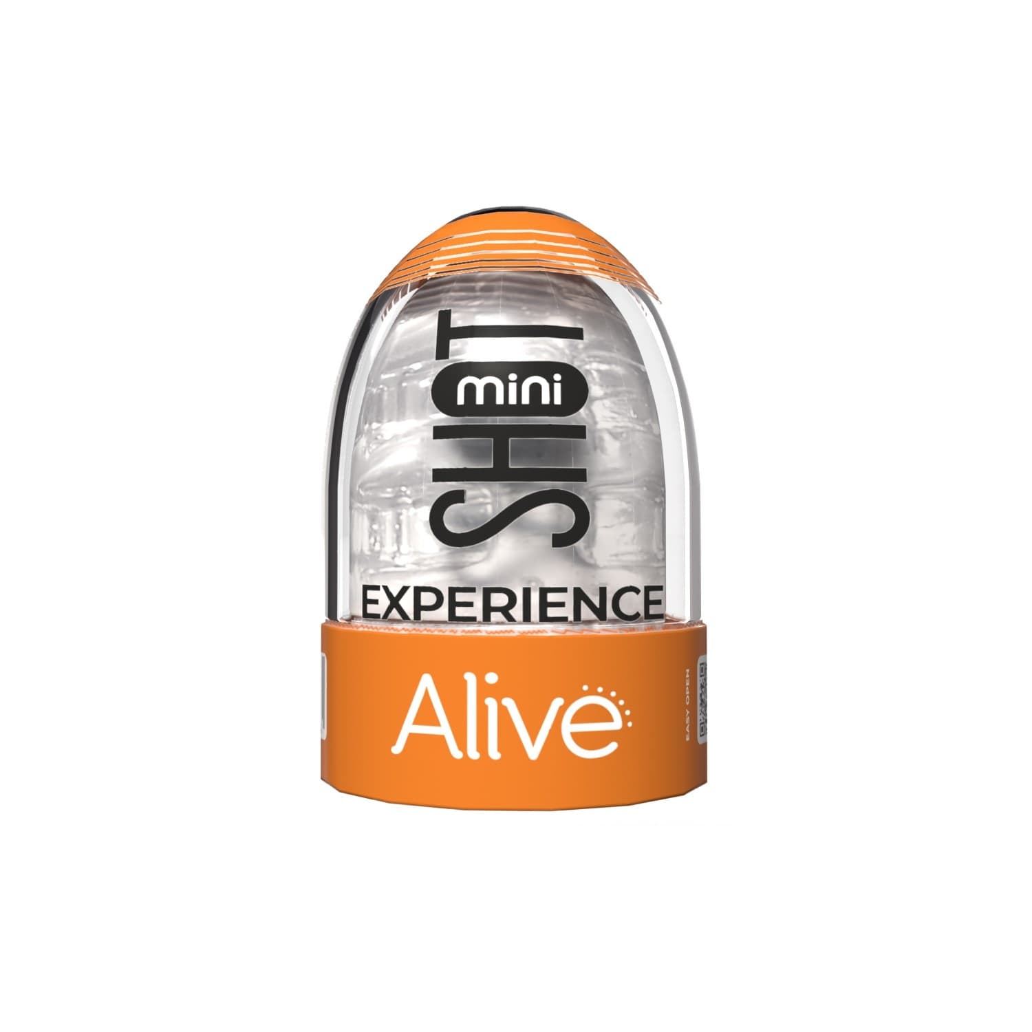 ALIVE Experience Mini Shot Masturbatore Uomo TPE Trasparente Texturizzato 8,5 cm - 4