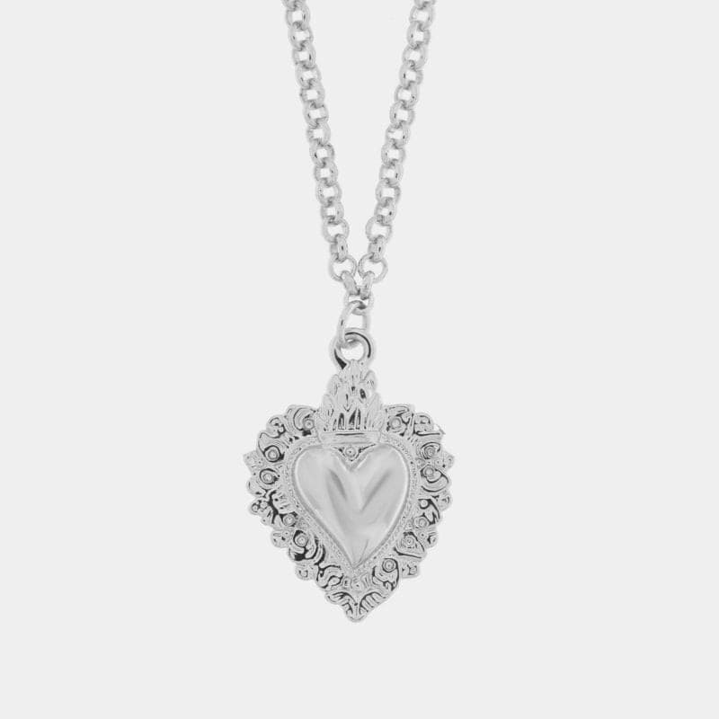 BYSIMON - Collana in Metallo cuore sacro