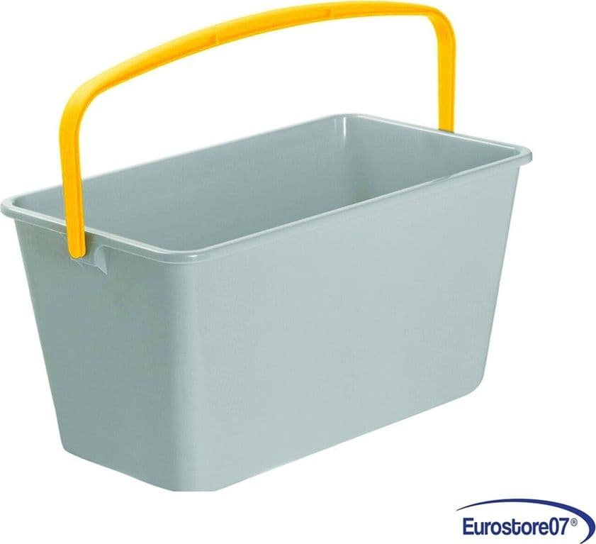 Secchio rettangolare 'squizzo'   lt. 15 - cm 44 x 26 x 22 privo di angoli vivi. - 4