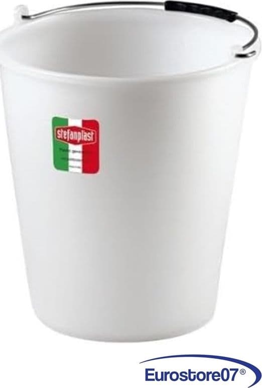 Secchio in plastica no becco manico in metallo lt. 18 tacche interne ogni litro
