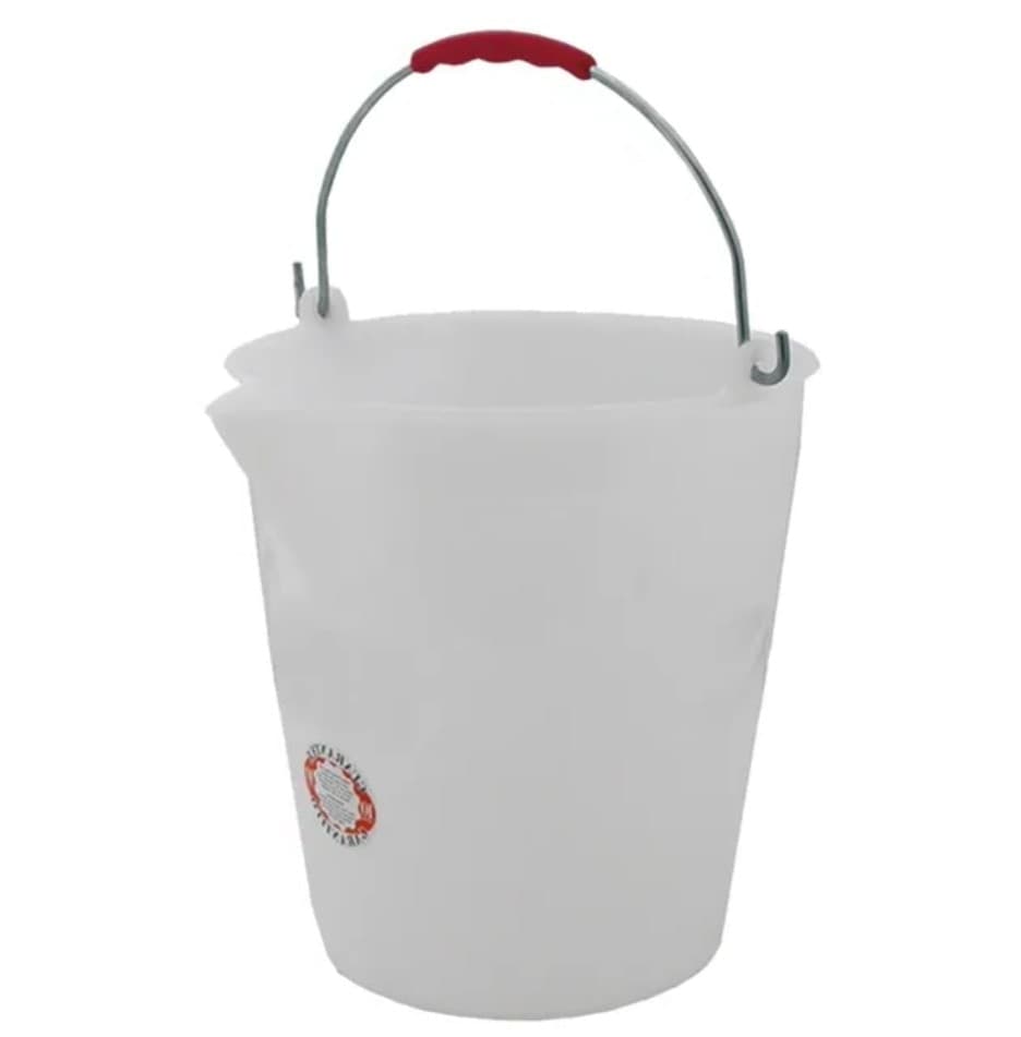 Secchio in plastica con becco manico in metallo lt. 12 tacche interne ogni litro - 3