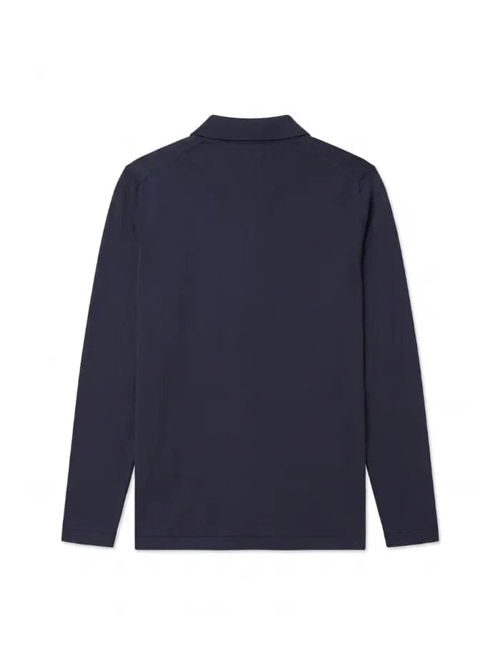 Polo Navy 180g Piqué Cotone Made in Italy | Horda - 3