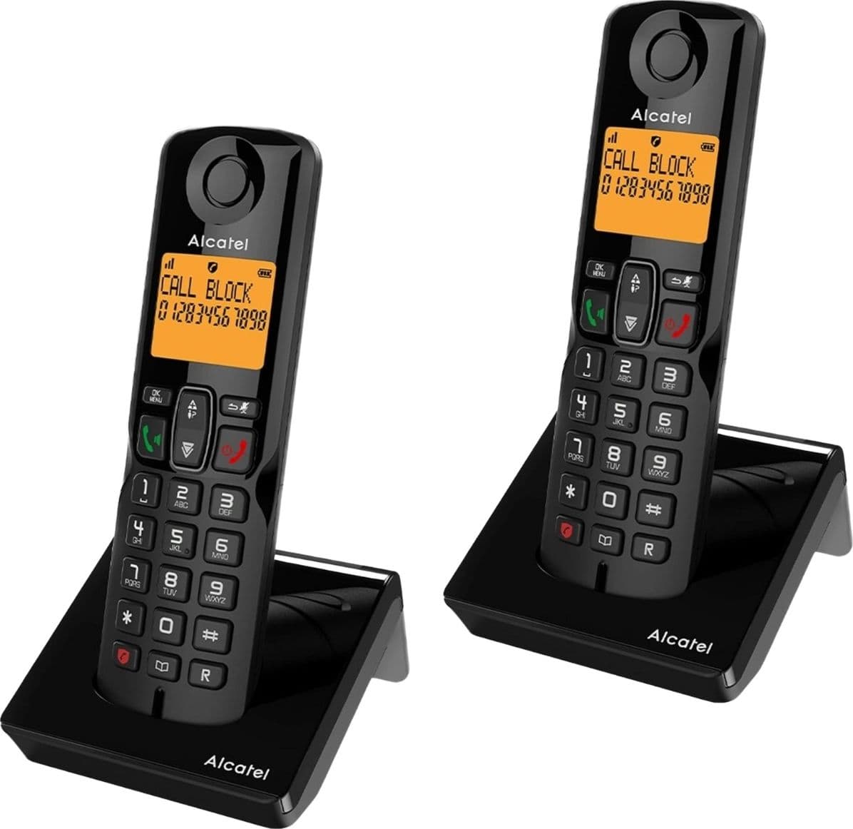 Telefono Cordless Alcatel S280 Duo Black