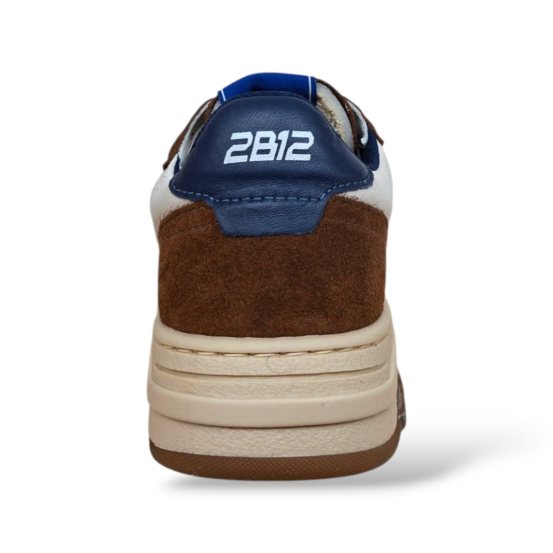 2B12 Hyper Sneakers Bambini Ragazzi Blue Marrone Bianco | Taglia 35-39 | Pelle Suede Lacci | Scarpetteria Gica - 3