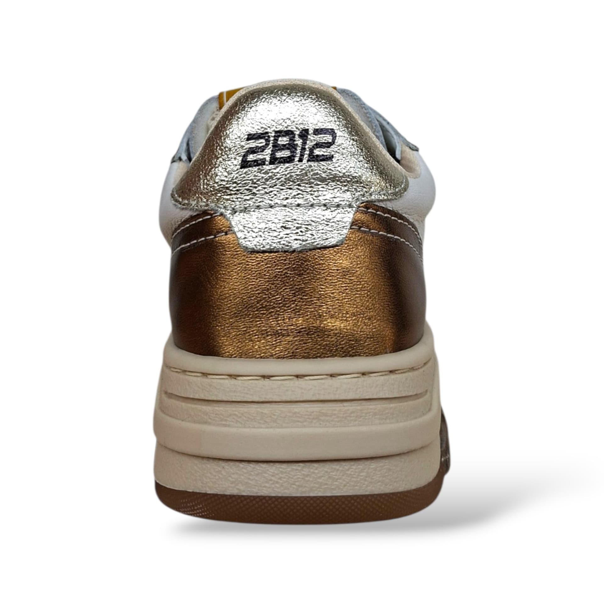 2B12 Hyper Junior Sneakers Bambine Ragazze Bronzo Platino Bianco | Taglia 35-39 | Pelle Lacci | Made in Italy | Scarpetteria Gica - 3
