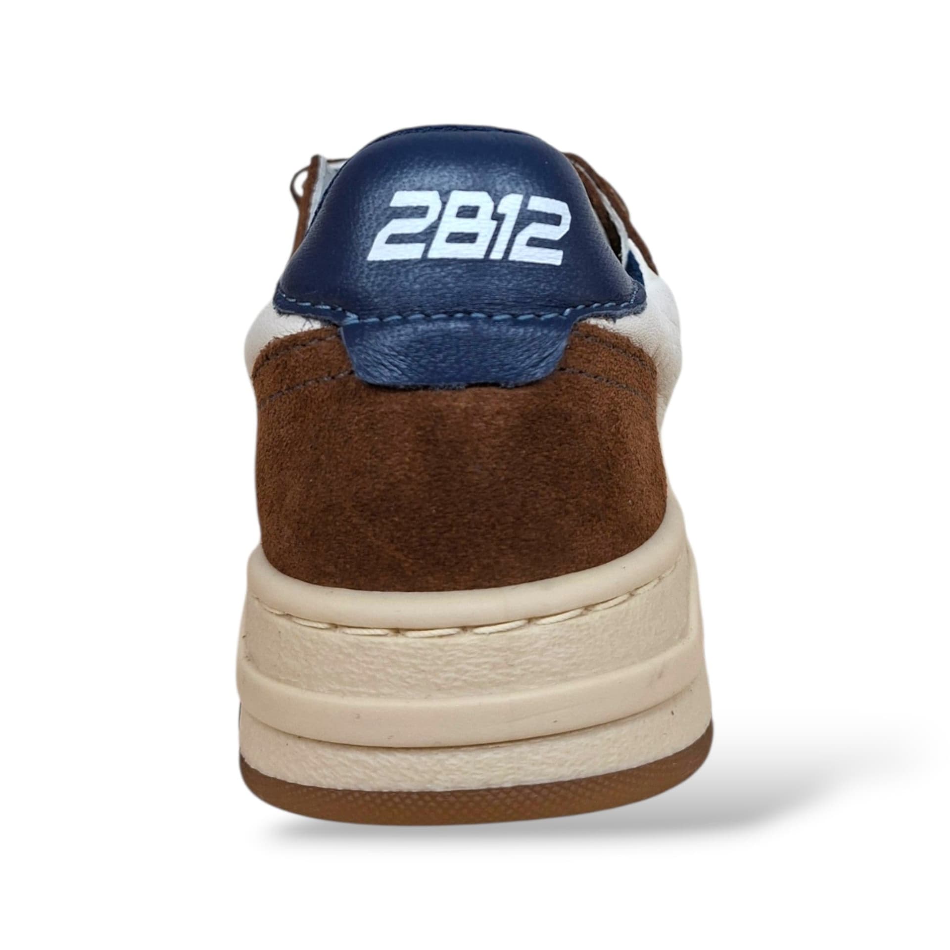2B12 Hyper Sneakers Bambini Ragazzi Blue Marrone Bianco | Taglia 22-34 | Pelle Suede Velcro | Made in Italy | Scarpetteria Gica - 3