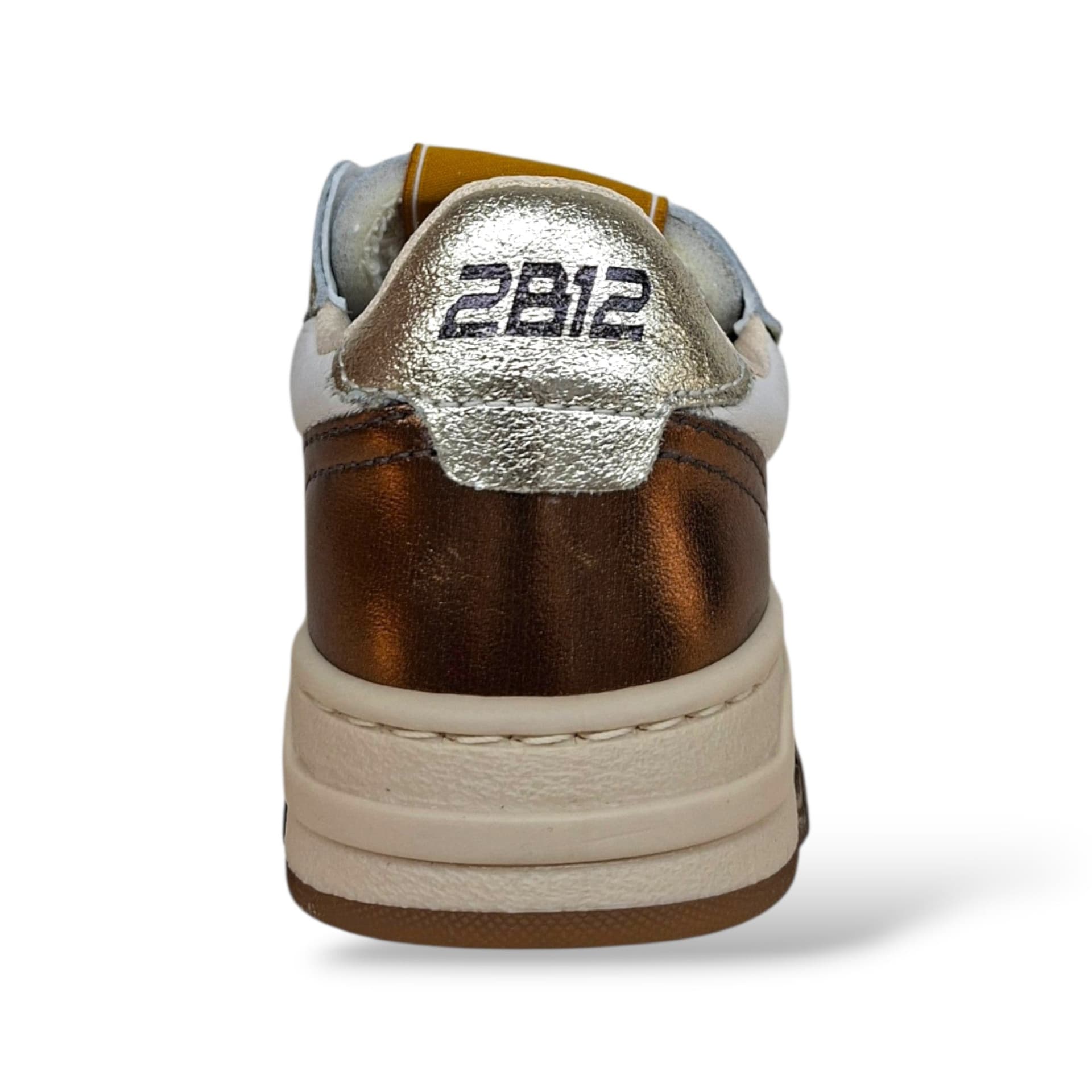 2B12 Hyper Sneakers Bambine Ragazze Bronzo Platino Bianco | Taglia 22-34 | Pelle Velcro | Made in Italy | Scarpetteria Gica - 3