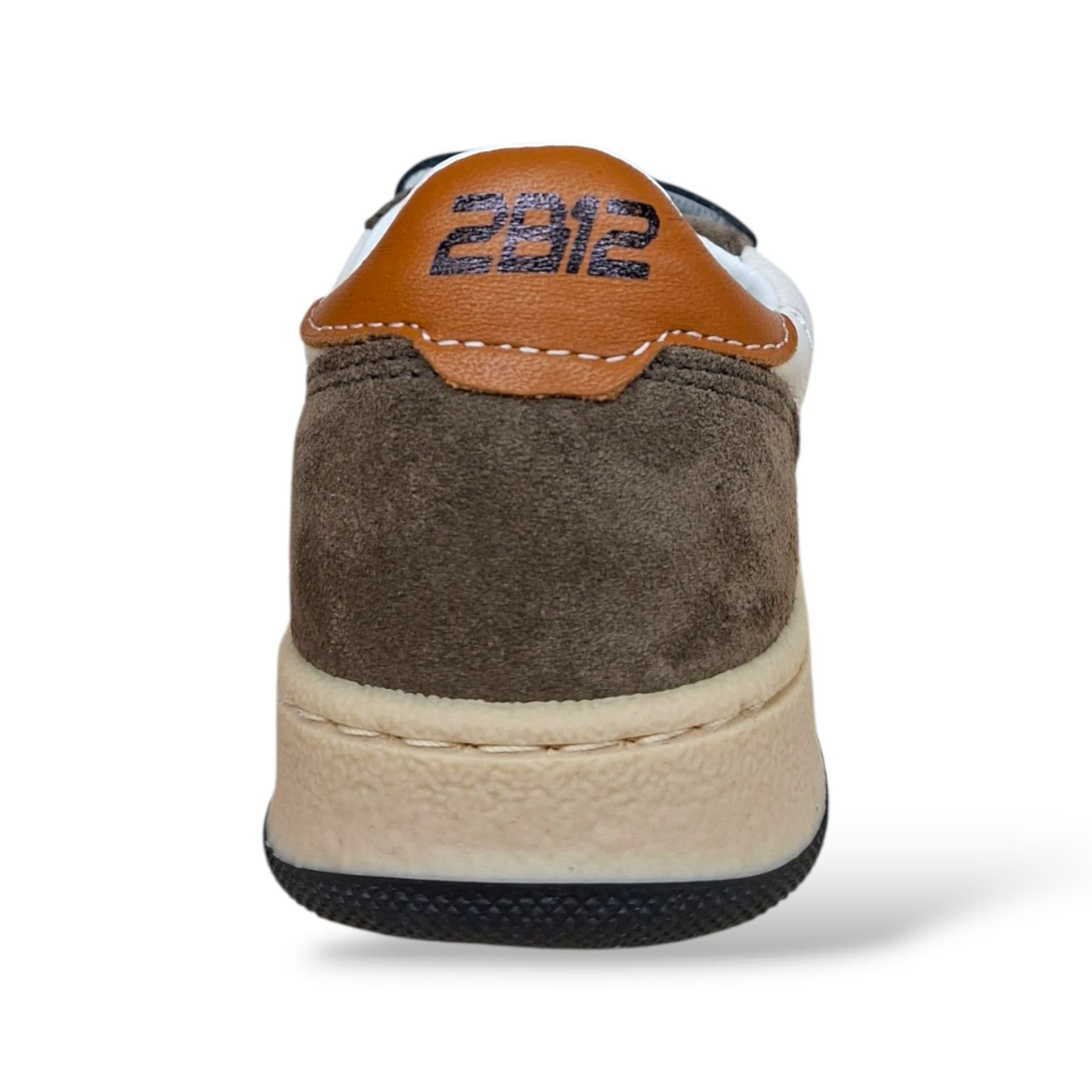 2B12 Play Sneakers Bambini Ragazzi Marrone Arancione Nero Bianco | Taglia 22-34 | Pelle Suede Velcro | Scarpetteria Gica - 3