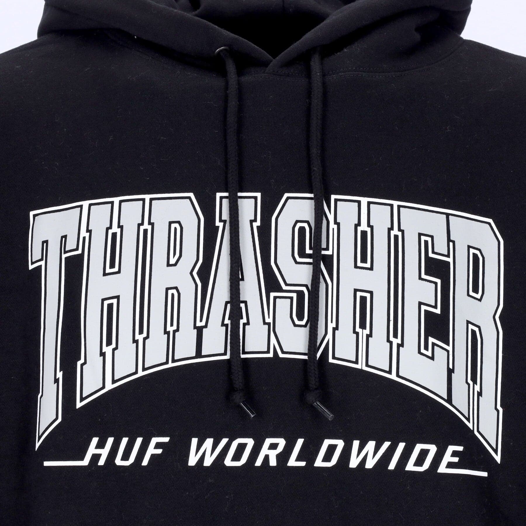 HUF Felpa Cappuccio Uomo Bayview P/o Hoodie X Thrasher Black - 3