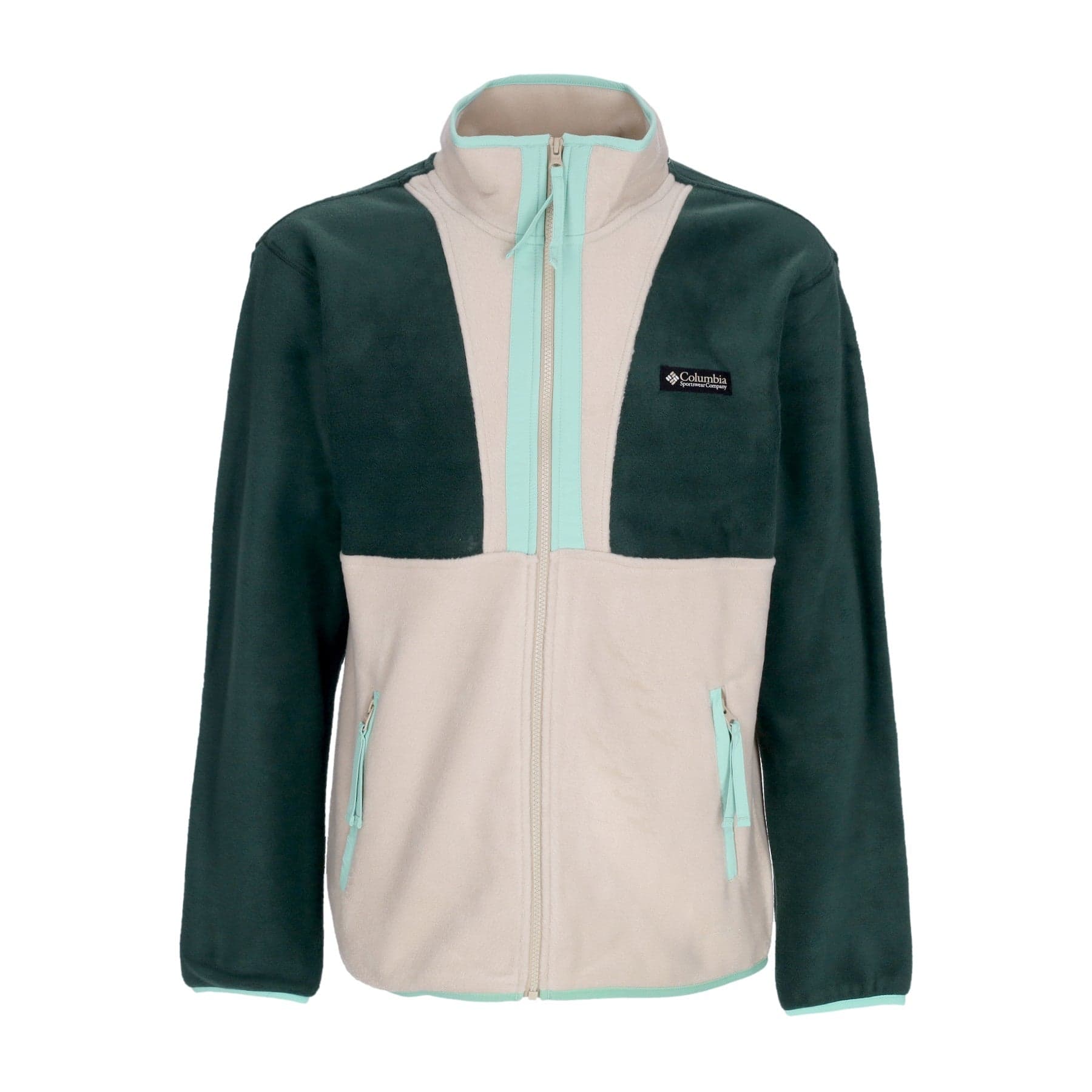 COLUMBIA Giubbotto Pile Uomo Back Bowl Full Zip Fleece Spruce/ancient Fossil/kelp
