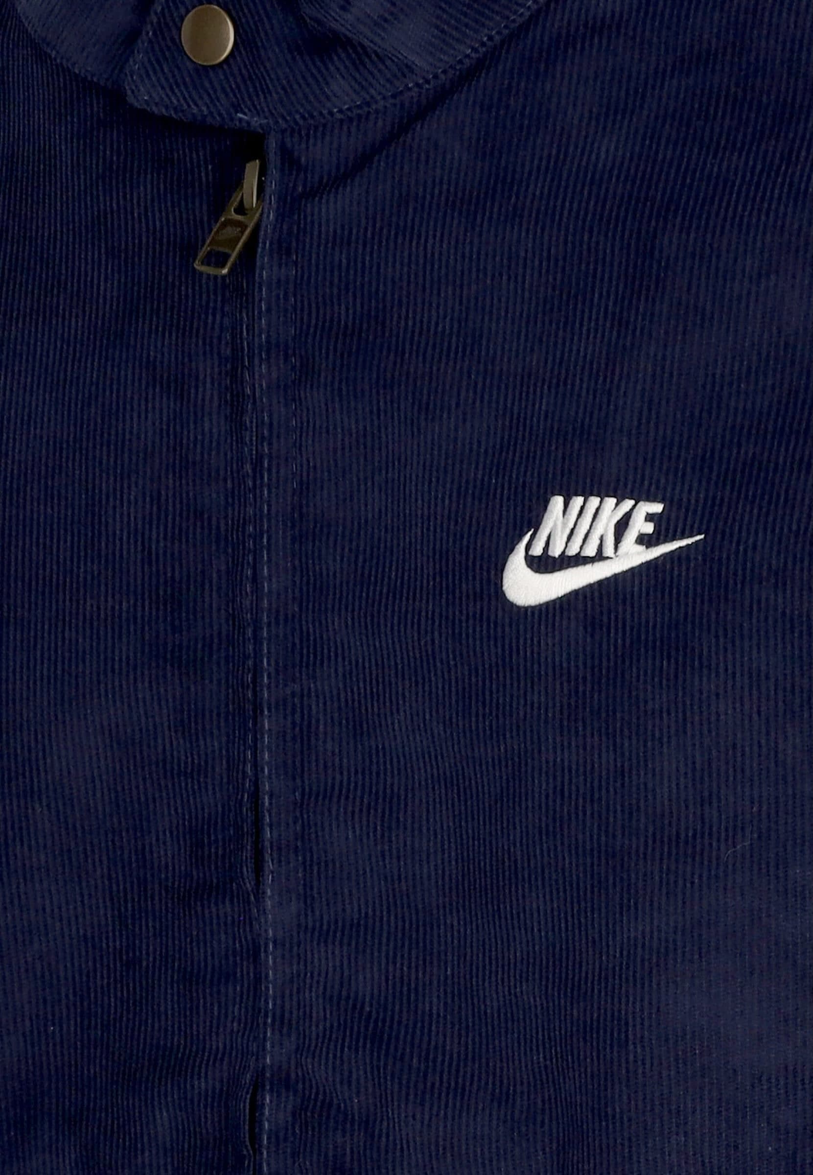 Nike Giubbotto Uomo Club Harrington Corduroy Jacket Midnight Navy/white - 3