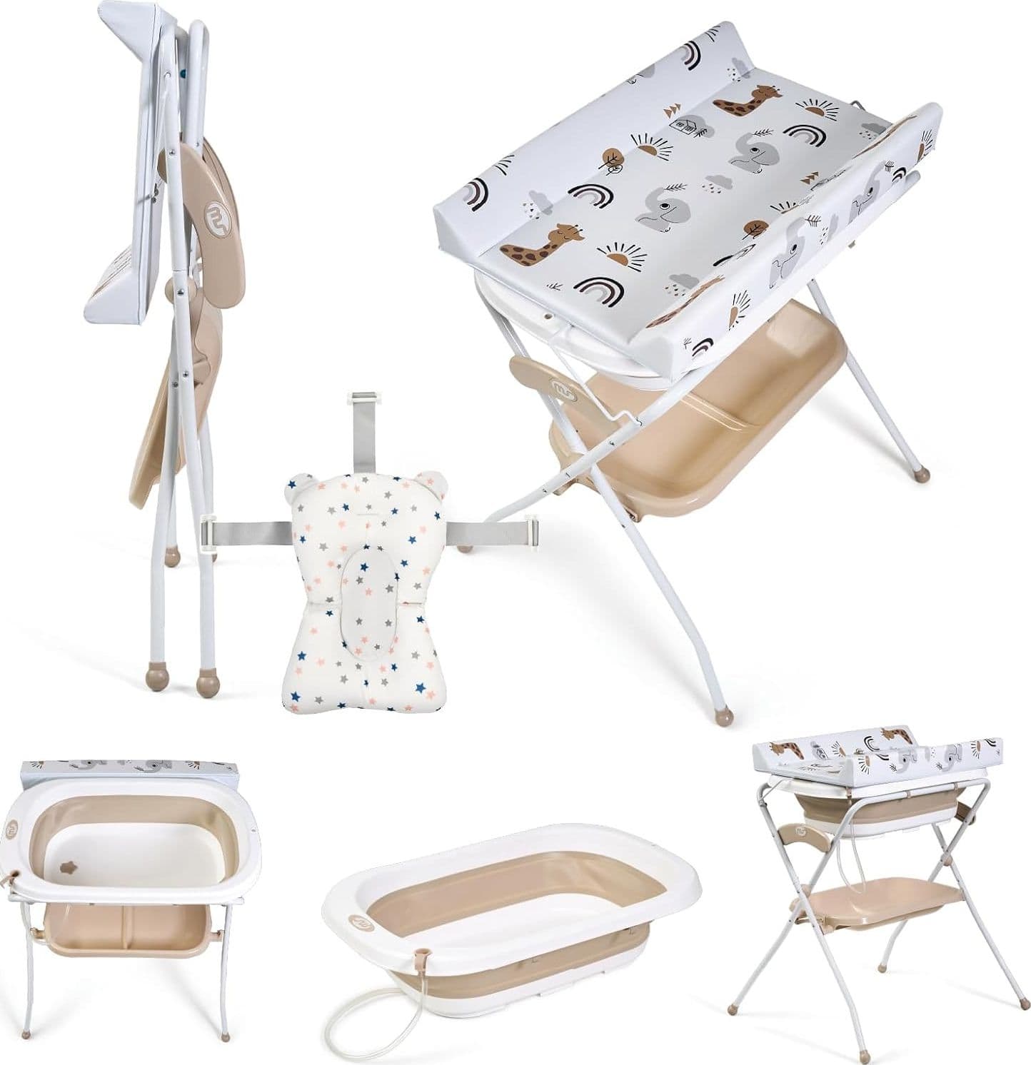 Ms BabyWorld - Bagnetto con Fasciatoio ZOE Beige