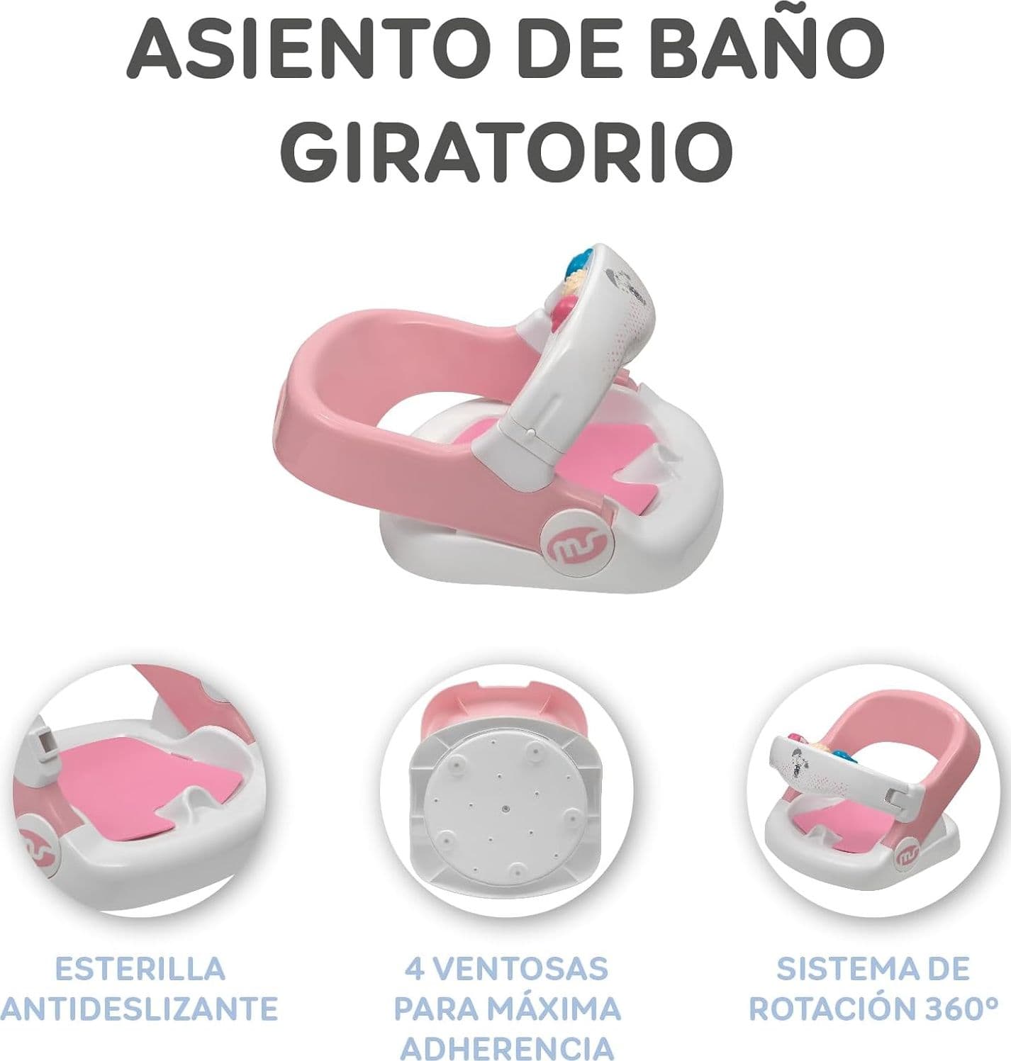 MS - Seduta per bagnetto girevole a 360° Rounder - 4