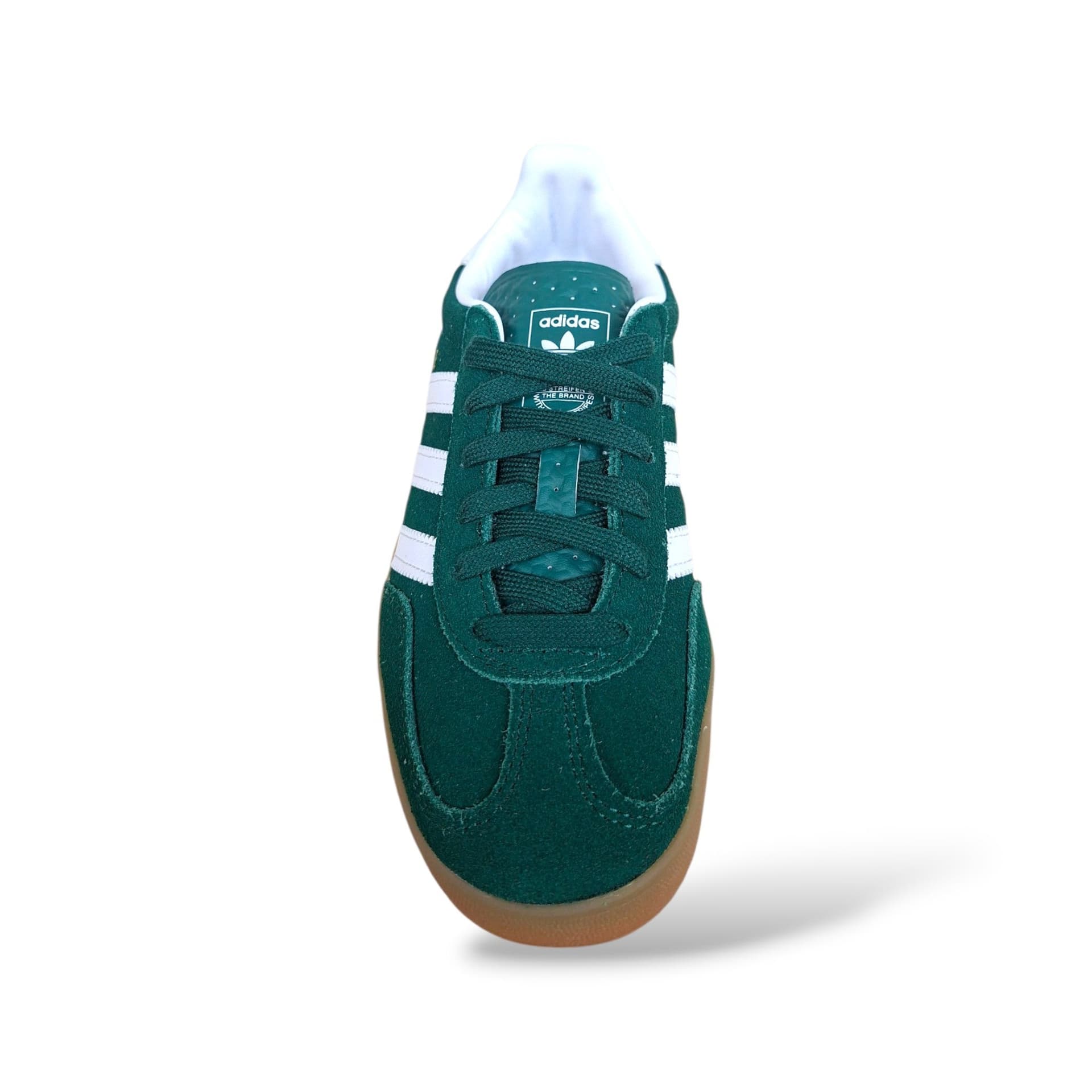 Adidas Gazelle Indoor Sneakers Bambini Ragazzi Verdone Bianco Camel | Taglia 36-40 | Suede Lacci | Scarpetteria Gica - 4