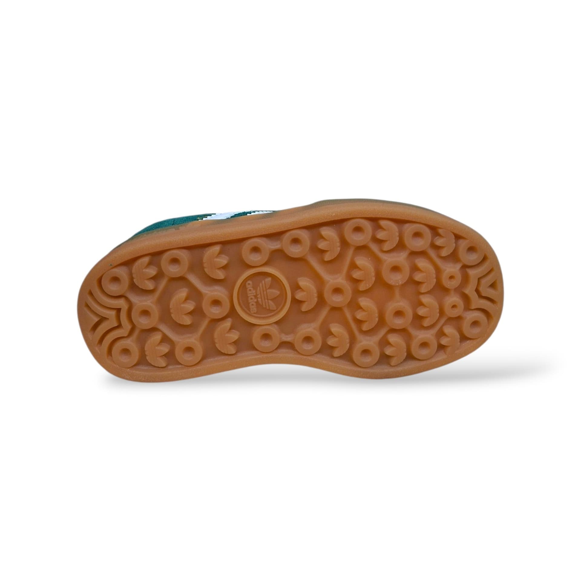 Adidas Gazelle Indoor Sneakers Bambini Verdone Bianco Camel | Taglia 22-27 | Suede Velcro | Scarpetteria Gica - 5