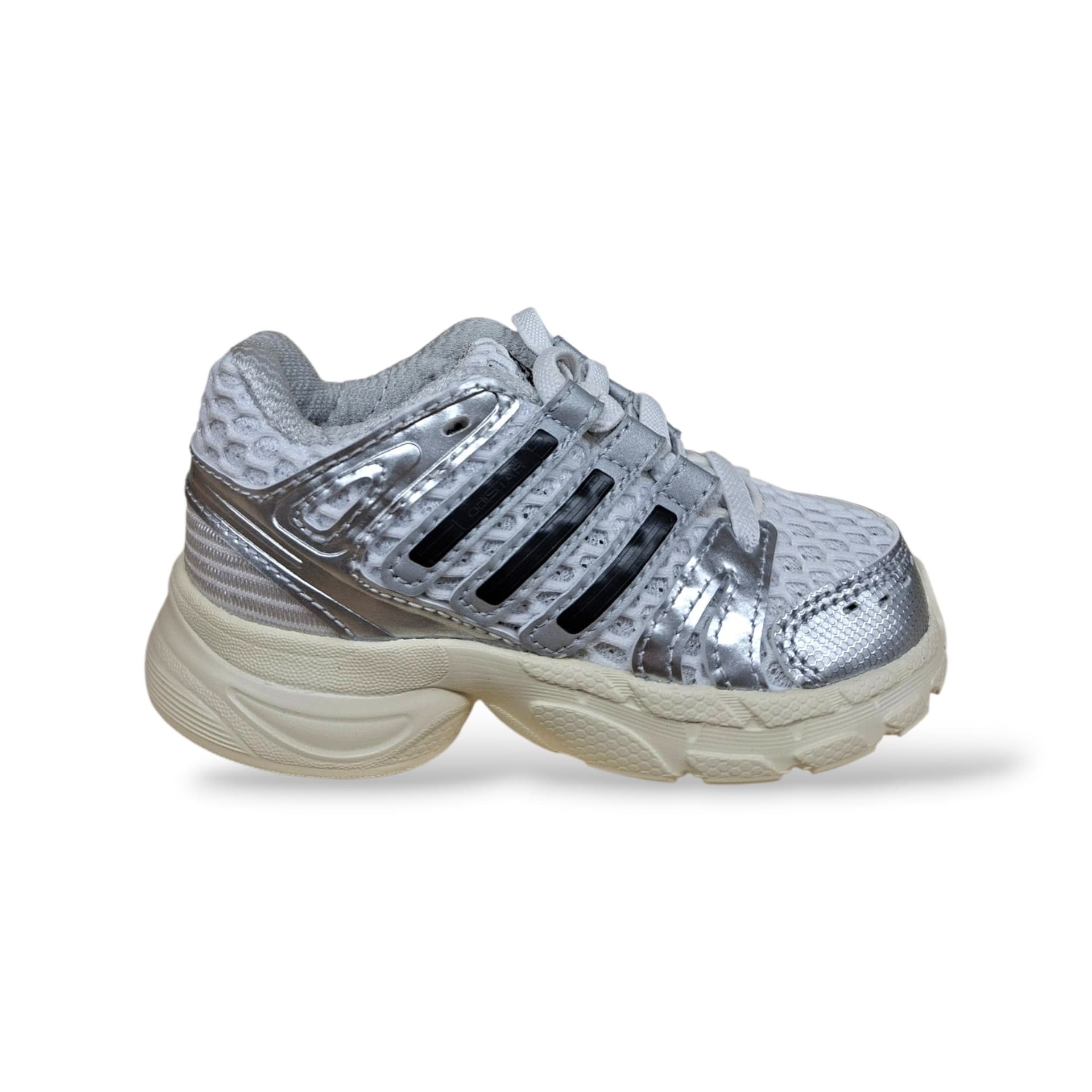 Adidas Adistar Control Sneakers Bambini Ragazzi Bianco Grigio | Taglia 22-38 | Laccio Elastico e Lacci | Scarpetteria Gica - 11