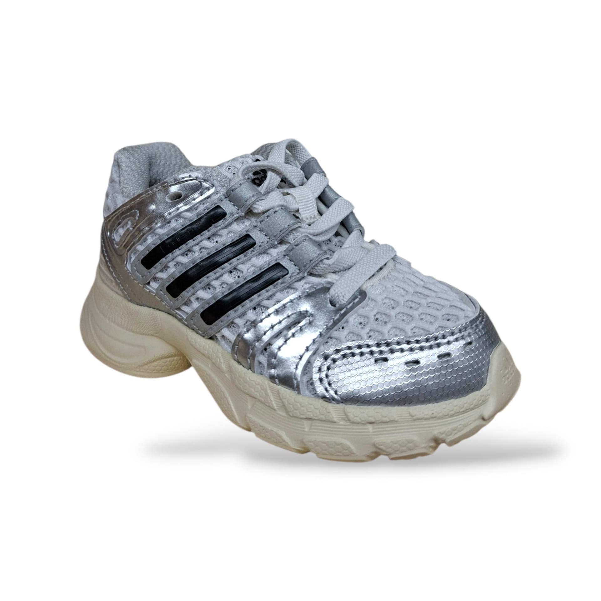 Adidas Adistar Control Sneakers Bambini Ragazzi Bianco Grigio | Taglia 22-38 | Laccio Elastico e Lacci | Scarpetteria Gica - 12
