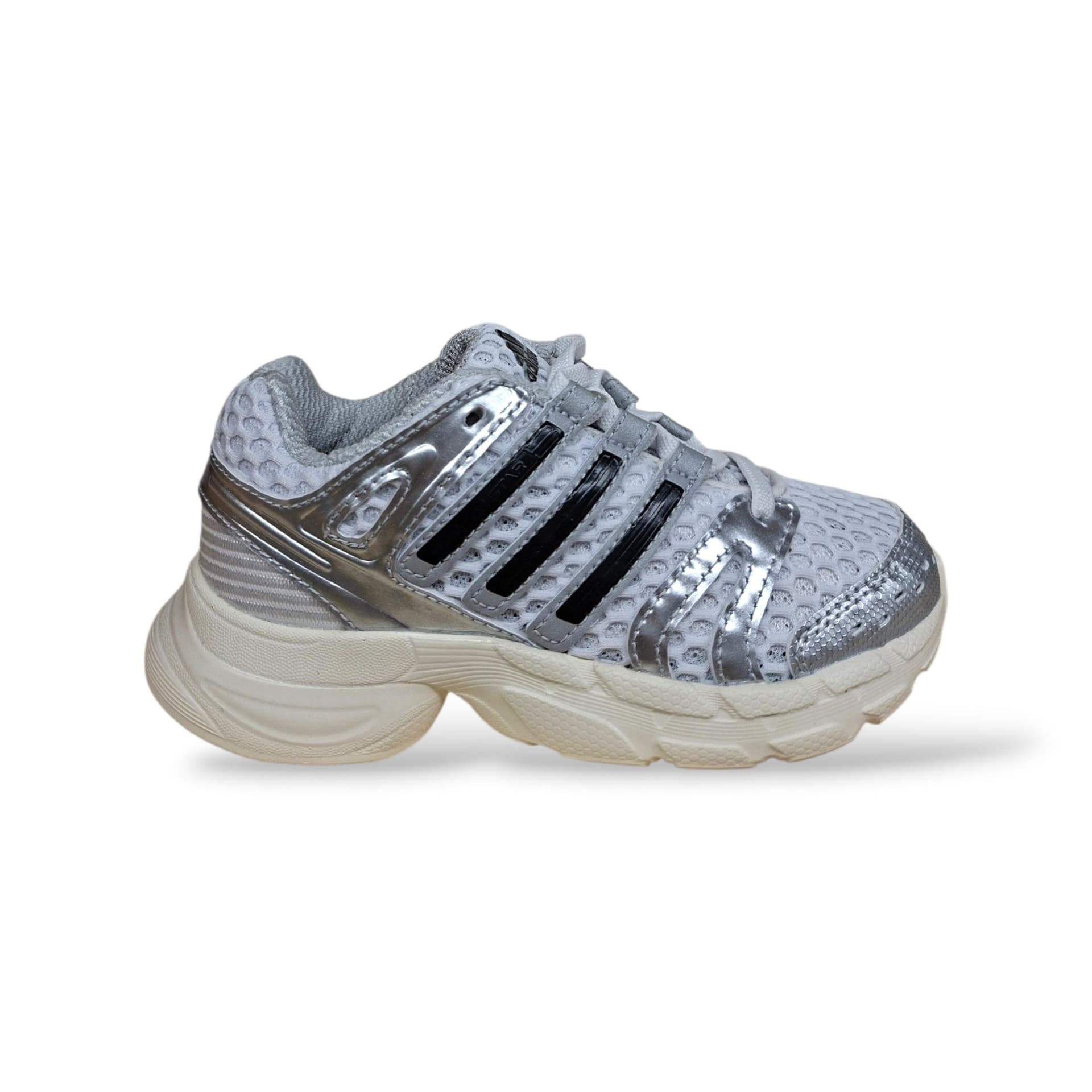 Adidas Adistar Control Sneakers Bambini Ragazzi Bianco Grigio | Taglia 22-38 | Laccio Elastico e Lacci | Scarpetteria Gica - 6