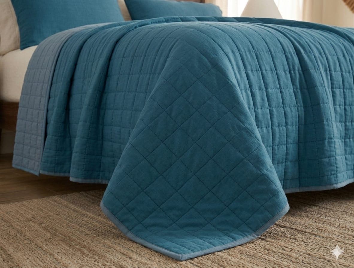 Trapuntino Matrimoniale Remant Taylor Double Face in Cotone 250x250 cm - 11