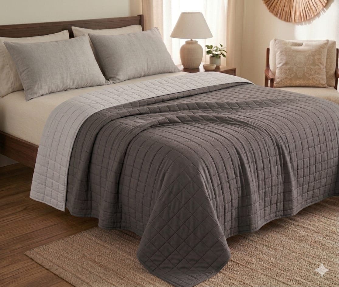 Trapuntino Matrimoniale Remant Taylor Double Face in Cotone 250x250 cm - 12