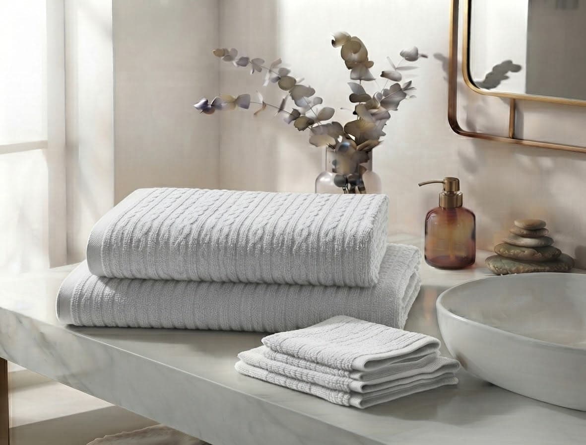 Set Asciugamani 1+1 Papalina Stripes in Spugna Jacquard - 8