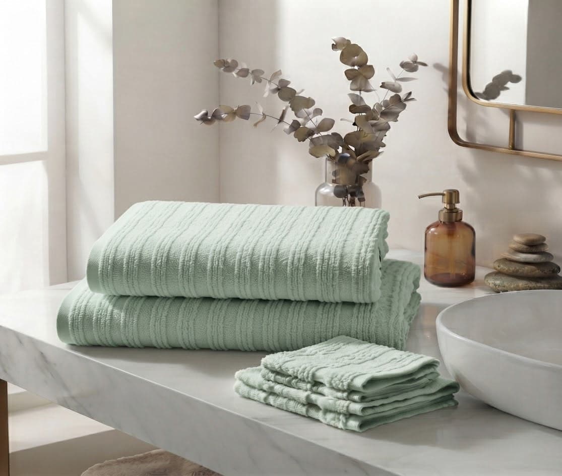 Set Asciugamani 1+1 Papalina Stripes in Spugna Jacquard - 3