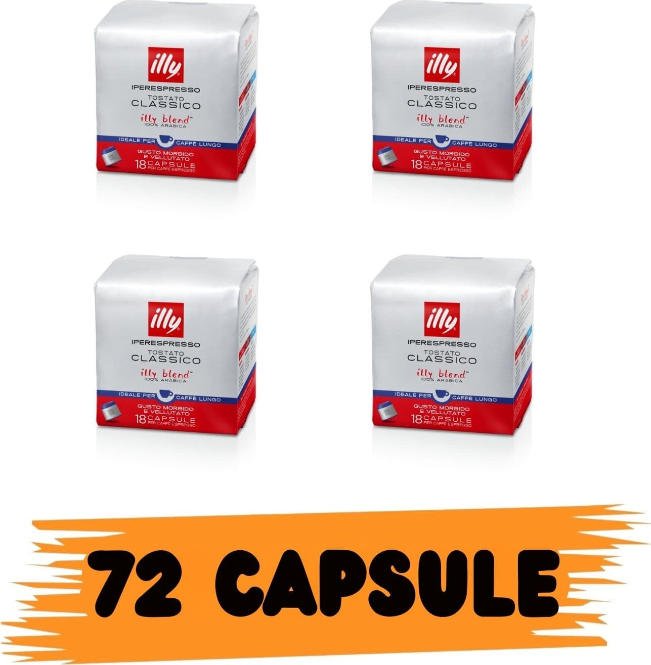 Illy Caffe' Capsule Iperespresso Classico LUNGO 72pz