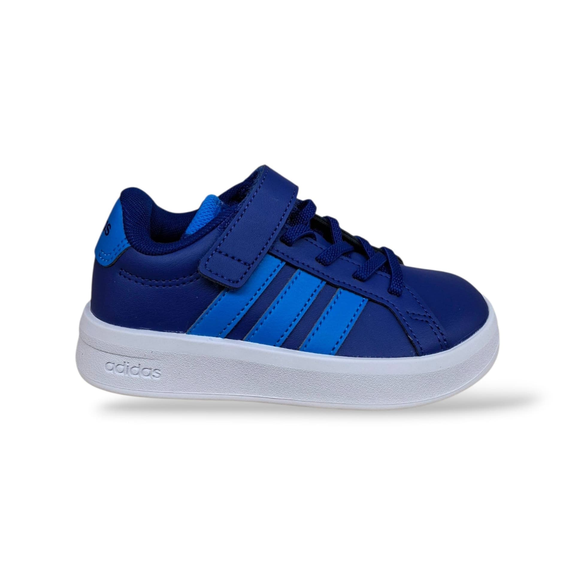 Adidas Grand Court Sneakers Bambini Ragazzi Blue Azzurro | Taglia 28 | Lacci Elastici e Velcro | Scarpetteria Gica
