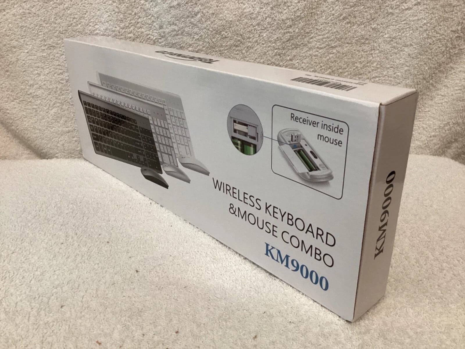 Set Tastiera Mouse Wireless TopMate KM9000 2.4GHz 2400DPI Silenzioso USB Bianco - 3