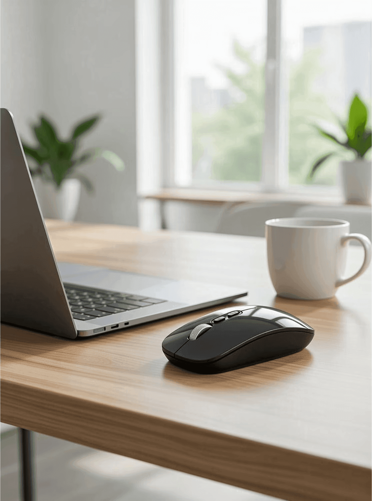 Mouse Wireless M103 2.4GHz 1600DPI Ricaricabile Silenzioso Ergonomico 10m - Nero - 7