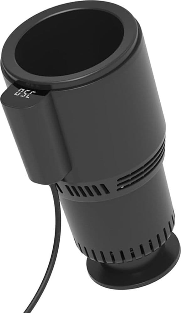 PORTABICCHIERI AUTO CON INDICATORE TEMPERATURA LED RAFFREDDAMENTO RISCALDAMENTO LATTINE - 3