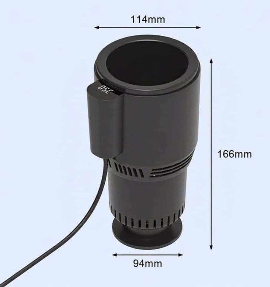 PORTABICCHIERI AUTO CON INDICATORE TEMPERATURA LED RAFFREDDAMENTO RISCALDAMENTO LATTINE - 6