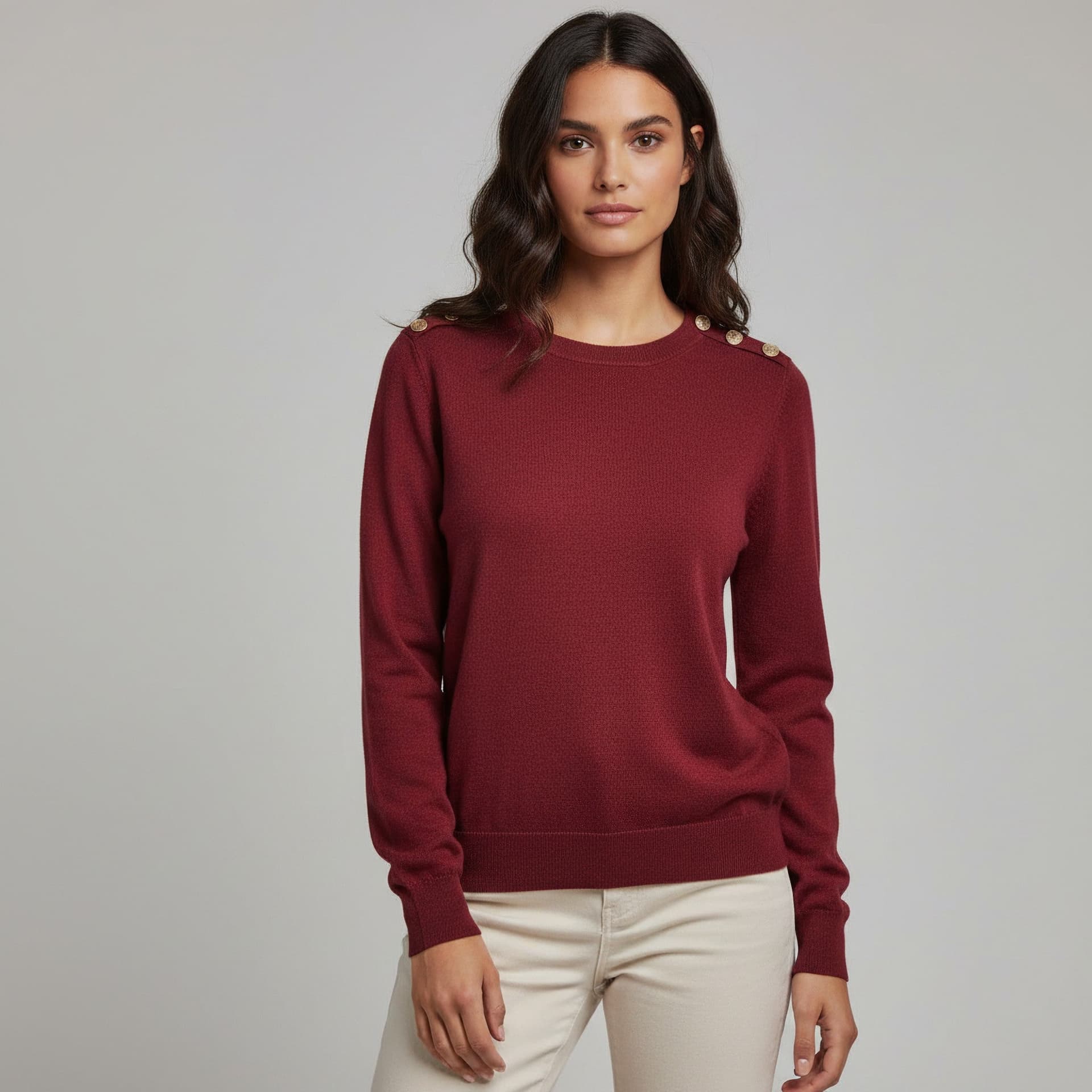 Pullover Vero Moda Dory con bottoni decorativi e collo a paricollo