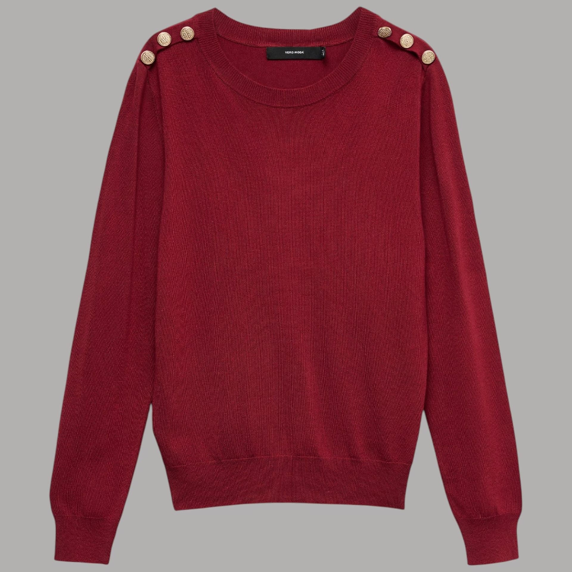 Pullover Vero Moda Dory con bottoni decorativi e collo a paricollo - 3