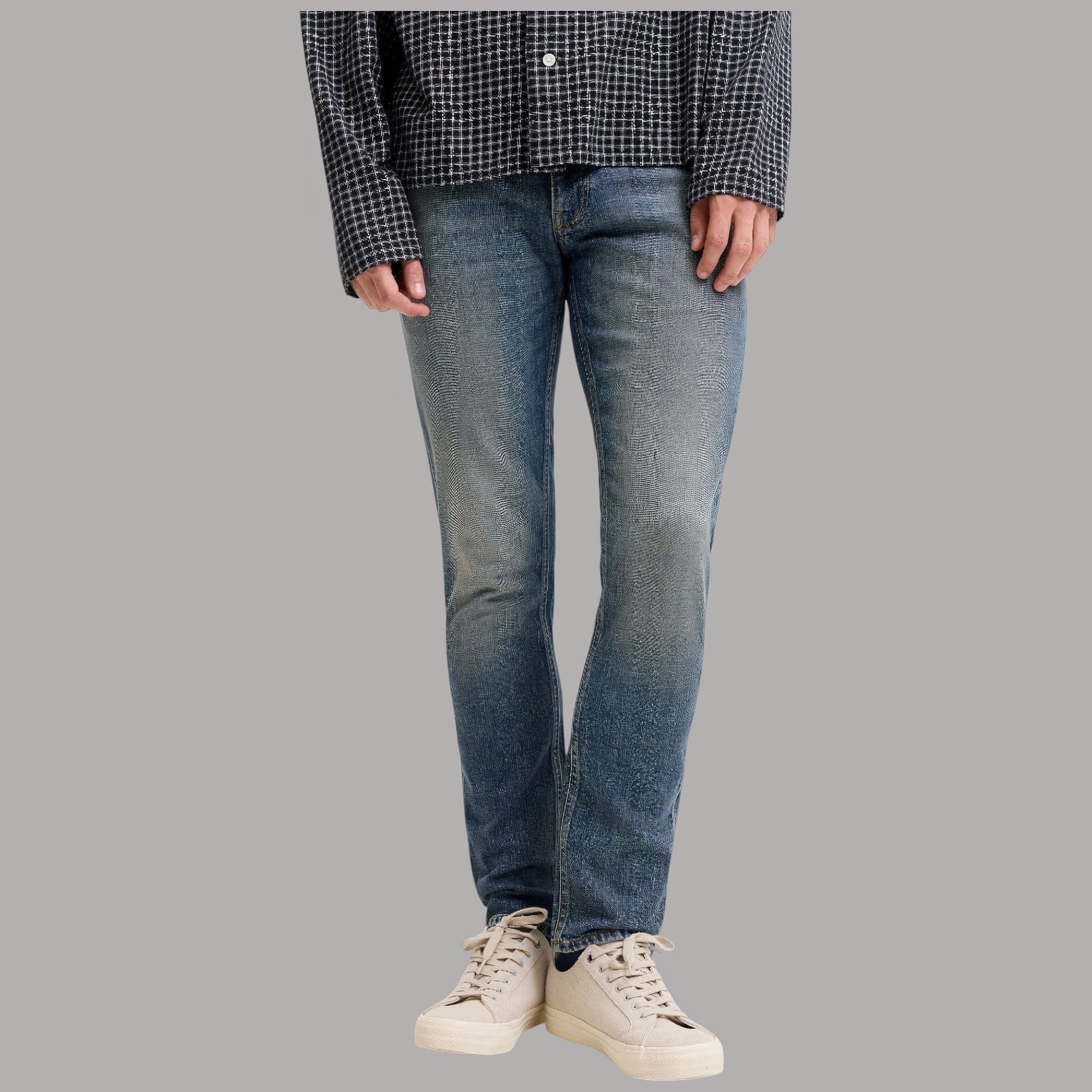 Jeans slim fit Jack Jones Glenn con vestibilità a vita media - 9