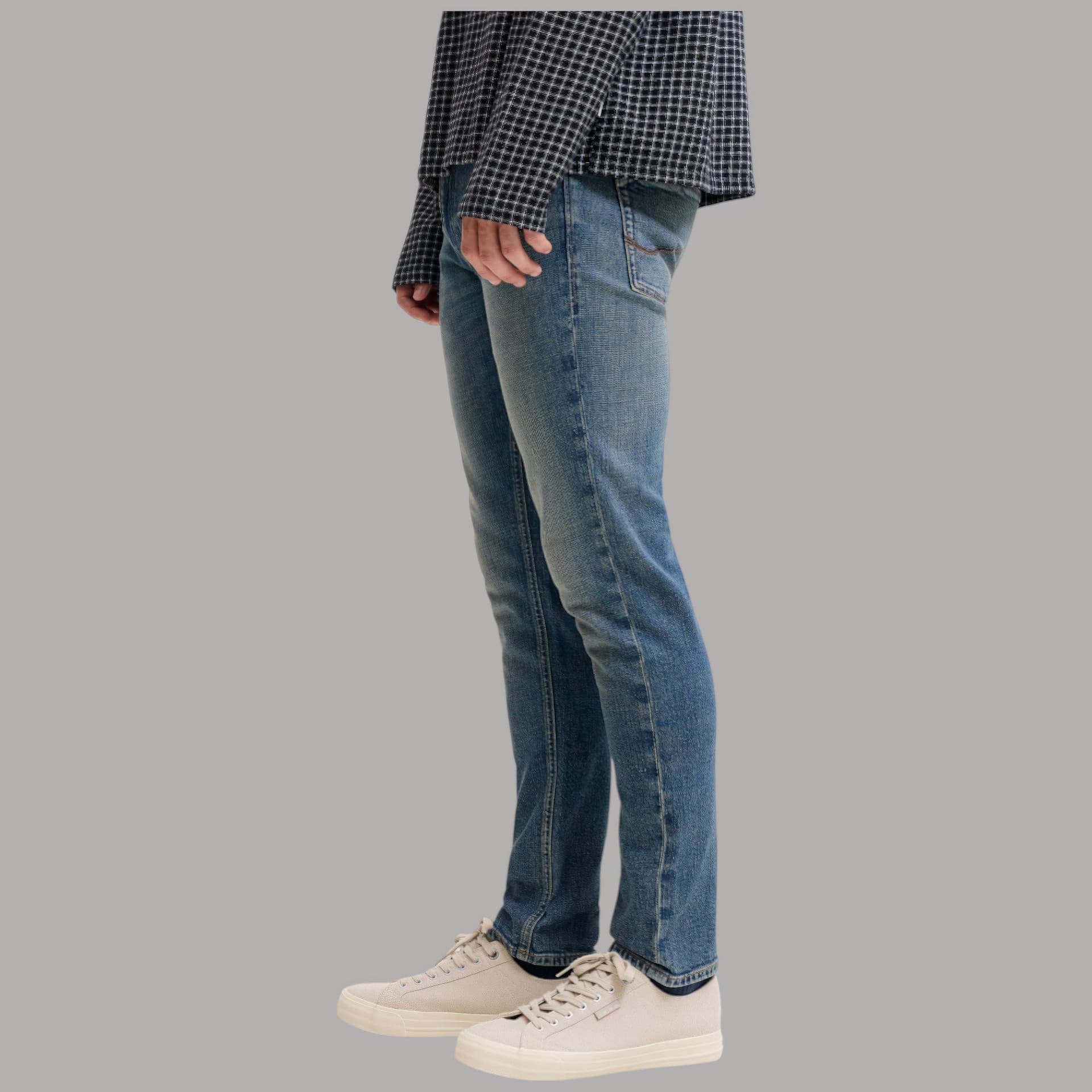 Jeans slim fit Jack Jones Glenn con vestibilità a vita media - 3